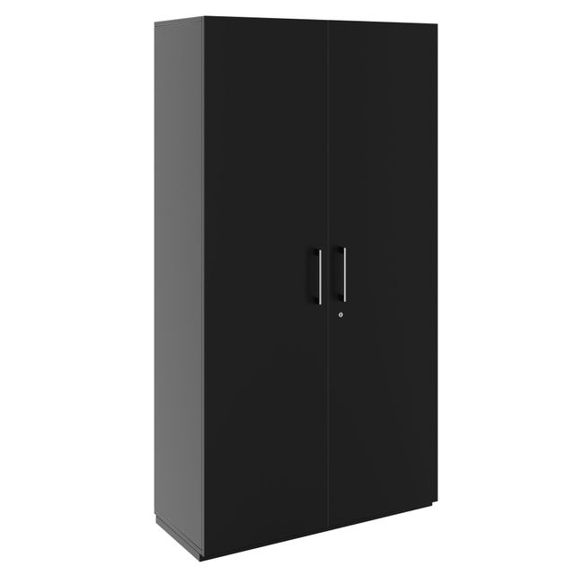 PRO Garderobenschrank | 6 OH, 800 - 1000 x 2250 mm, Soft-Close, Schwarz