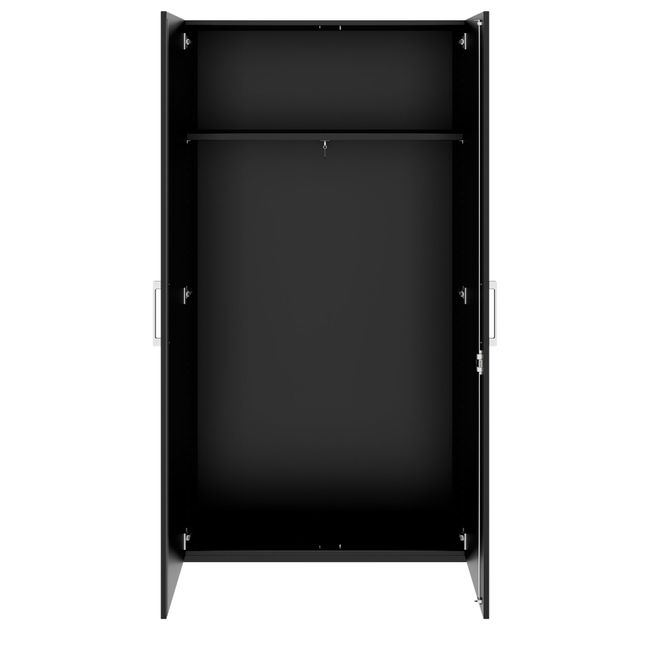 PRO Garderobenschrank | 6 OH, 800 - 1000 x 2250 mm, Soft-Close, Schwarz