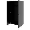 PRO Garderobenschrank | 6 OH, 800 - 1000 x 2250 mm, Soft-Close, Schwarz - 4 Thumbnail Image
