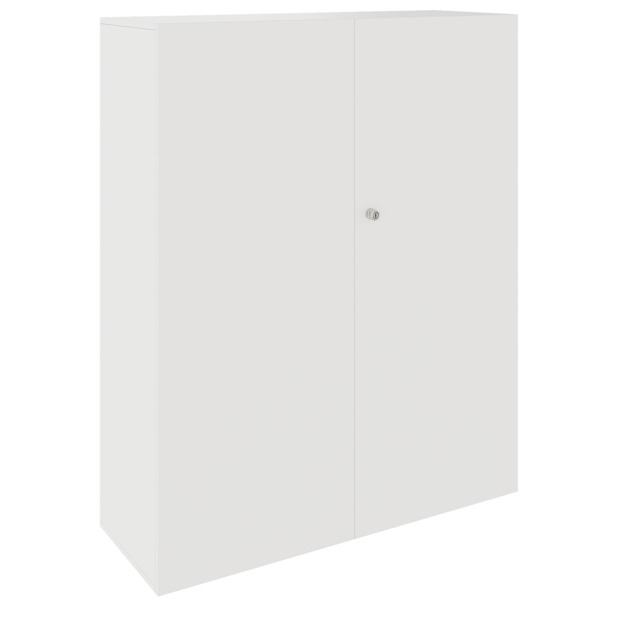 PRO Garderobenschrank | 4 OH, 1200 x 1510 mm, mit Regal, Soft-Close, Weiß - 1 Main Image