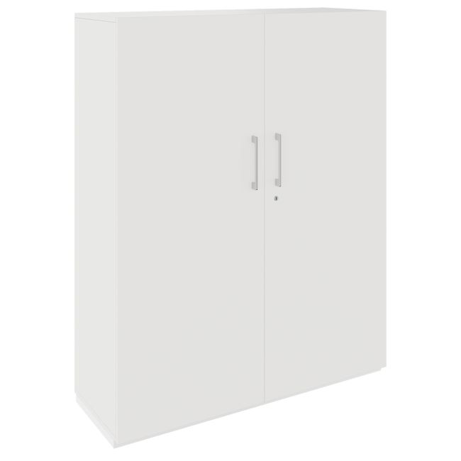 PRO Garderobenschrank | 4 OH, 1200 x 1510 mm, mit Regal, Soft-Close, Weiß