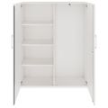 PRO Garderobenschrank | 4 OH, 1200 x 1510 mm, mit Regal, Soft-Close, Weiß