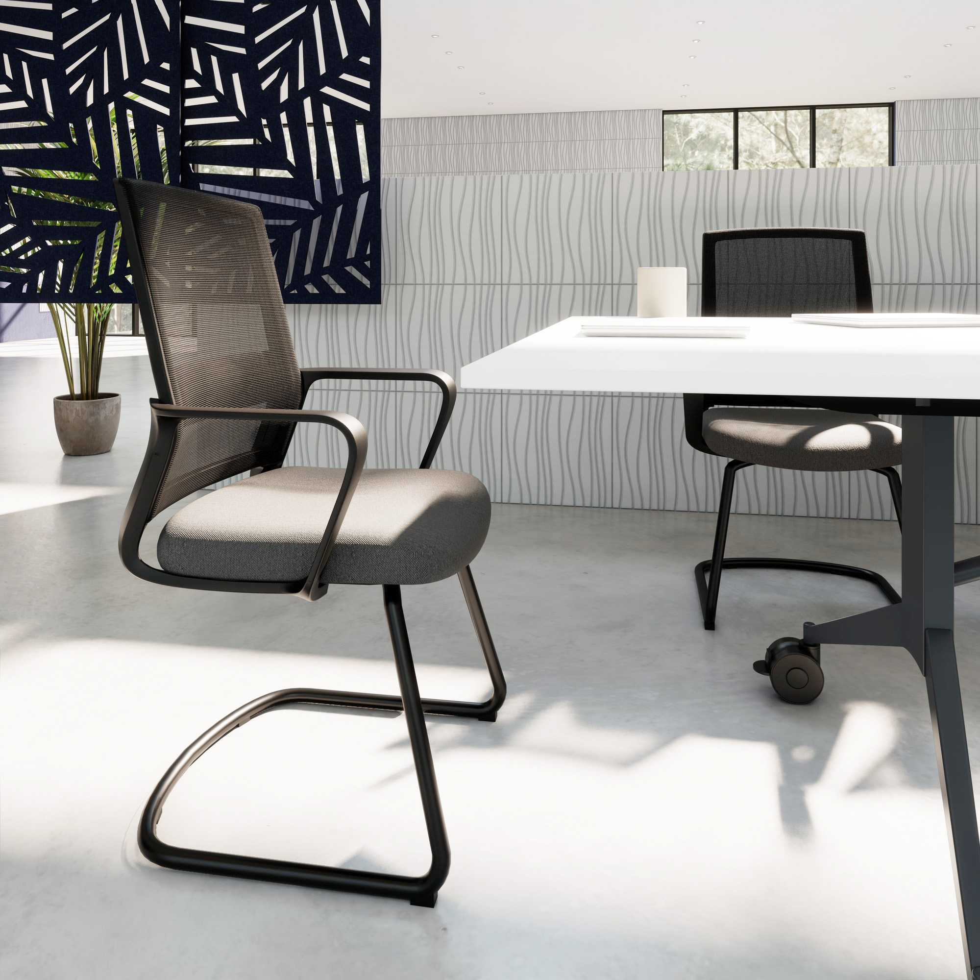 Modern Meet Freischwinger | Con un solido supporto lordosi, nero - 7 Main Image