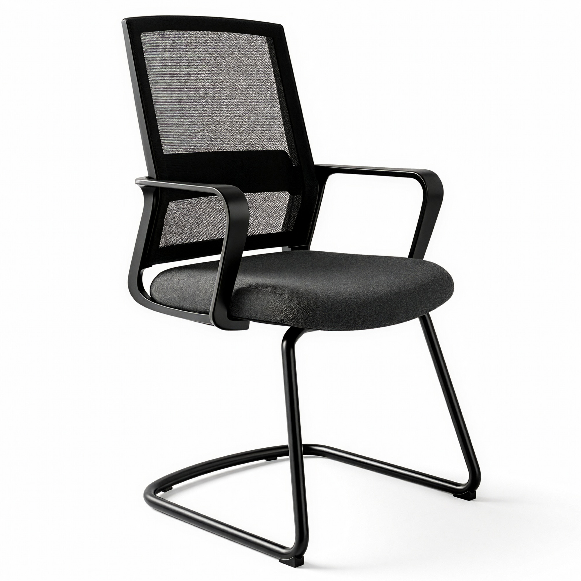 MODERN MEET Freischwinger | Mit fester Lordosenstütze, Schwarz - 1 Main Image