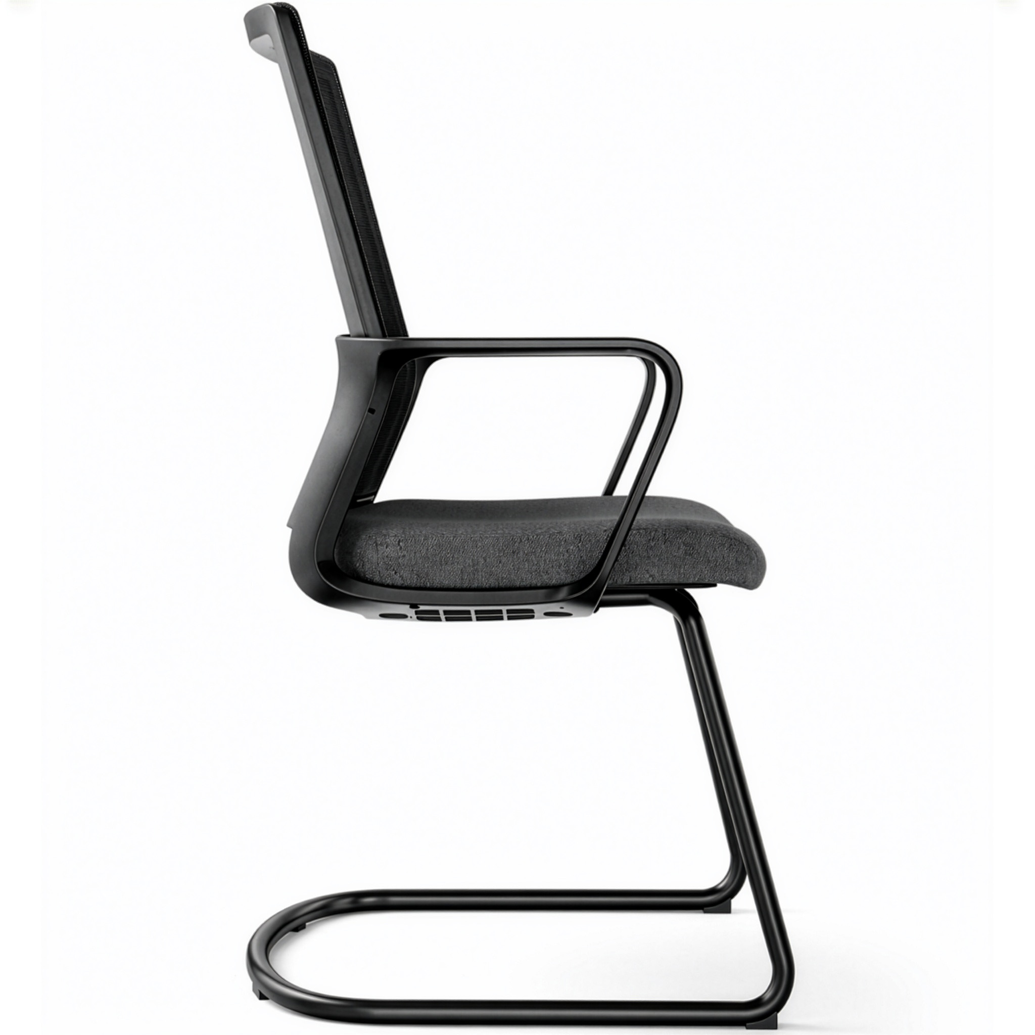 MODERN MEET Freischwinger | Mit fester Lordosenstütze, Schwarz - 2 Main Image