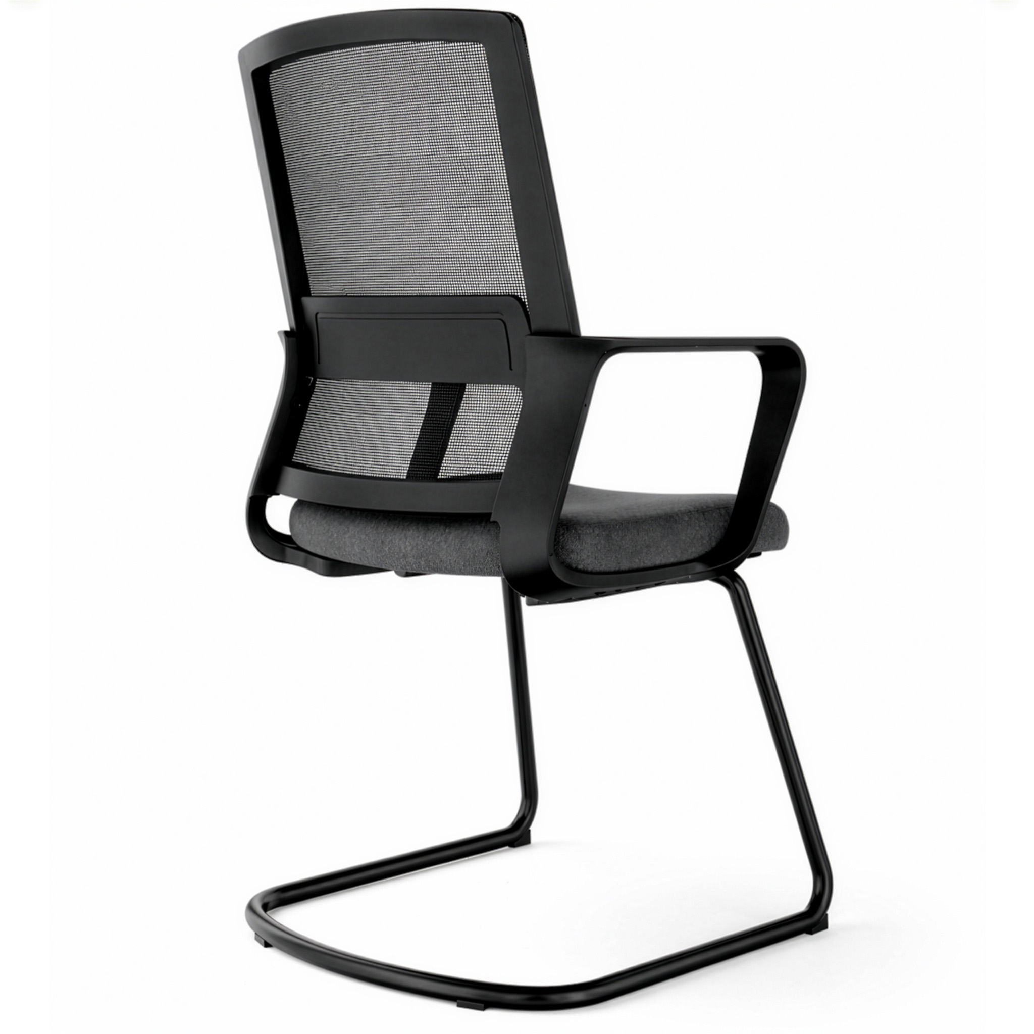 MODERN MEET Freischwinger | Mit fester Lordosenstütze, Schwarz - 3 Main Image