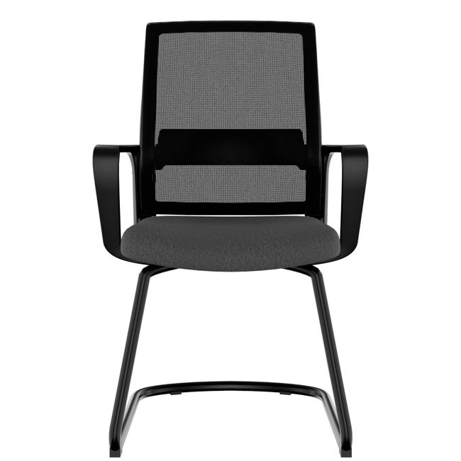 MODERN MEET Freischwinger | Mit fester Lordosenstütze, Schwarz MODERN MEET Freischwinger | Mit fester Lordosenstütze, Schwarz