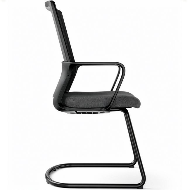 MODERN MEET Freischwinger | Mit fester Lordosenstütze, Schwarz