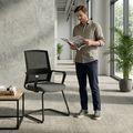 MODERN MEET Freischwinger | Mit fester Lordosenstütze, Schwarz