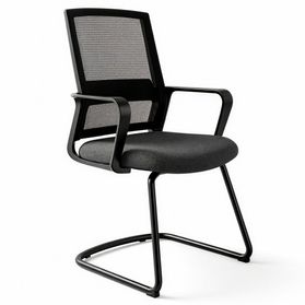 MODERN MEET Freischwinger | Mit fester Lordosenstütze, Schwarz