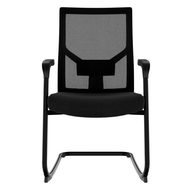 Y-FRAME Freischwinger | Mit verstellbarer Lordosenstütze, Schwarz