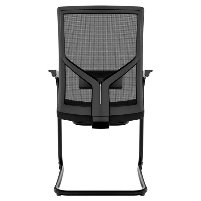 Y-FRAME Freischwinger | Mit verstellbarer Lordosenstütze, Schwarz