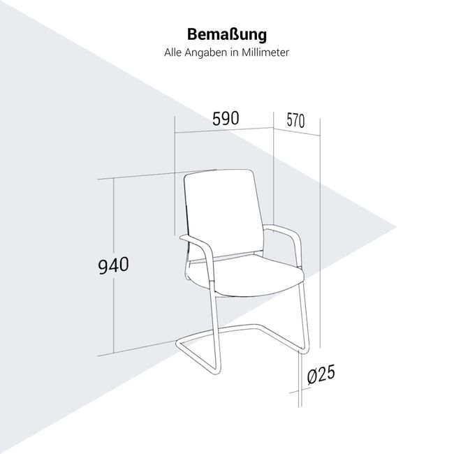 SIMPLE CURVE Freischwinger, Schwarz SIMPLE CURVE Freischwinger, Schwarz