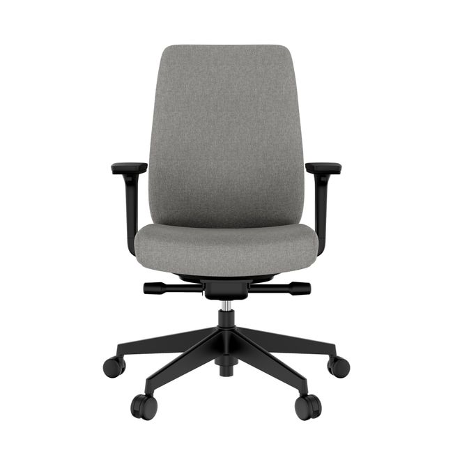 HARDY Bürodrehstuhl | Synchronmechanik, 3D-Armlehnen, Grau
