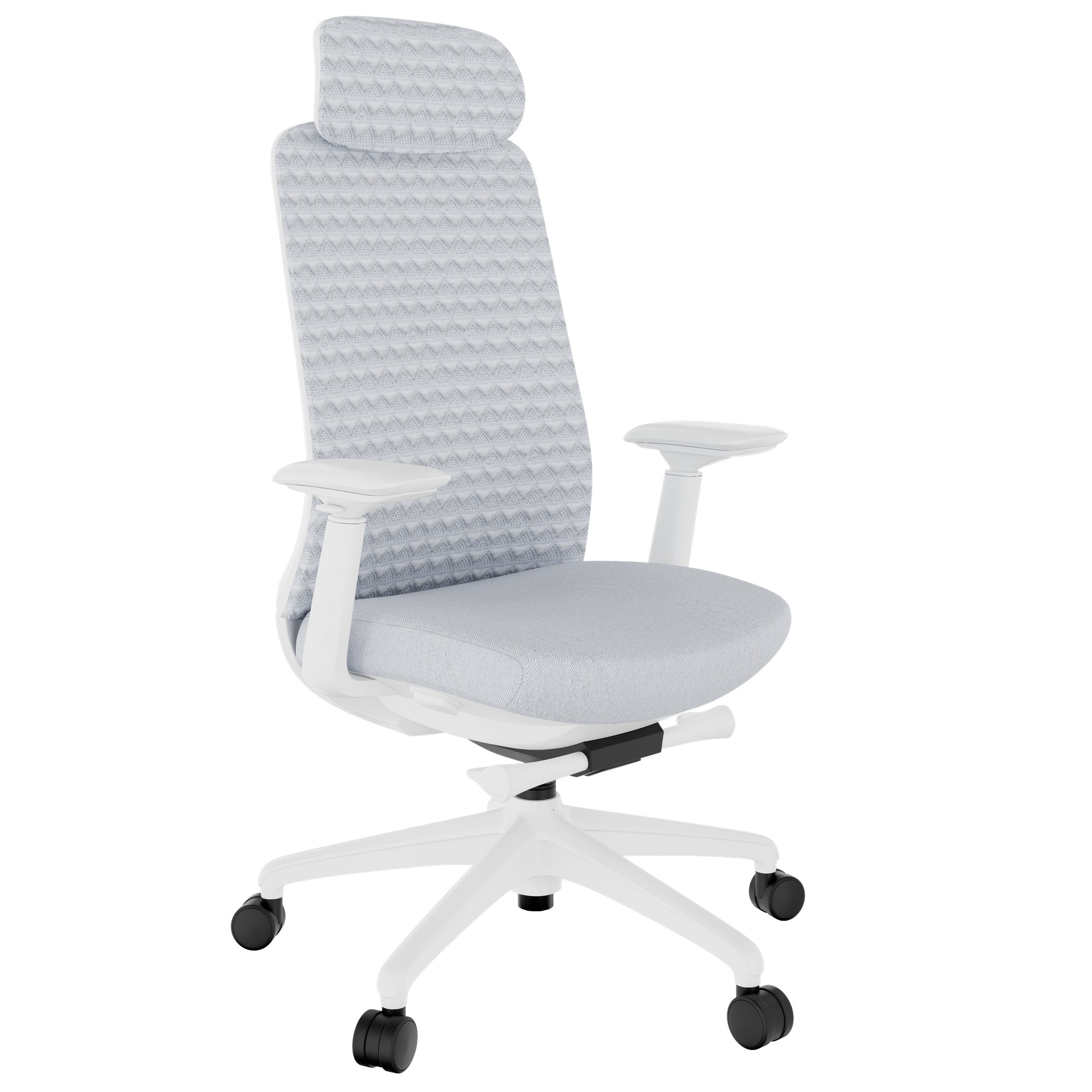 Smart Regola sedia oscillante per ufficio | Meccanica sincrona, braccioli 4D, poggiatesta opzionale, grigio - 1 Main Image