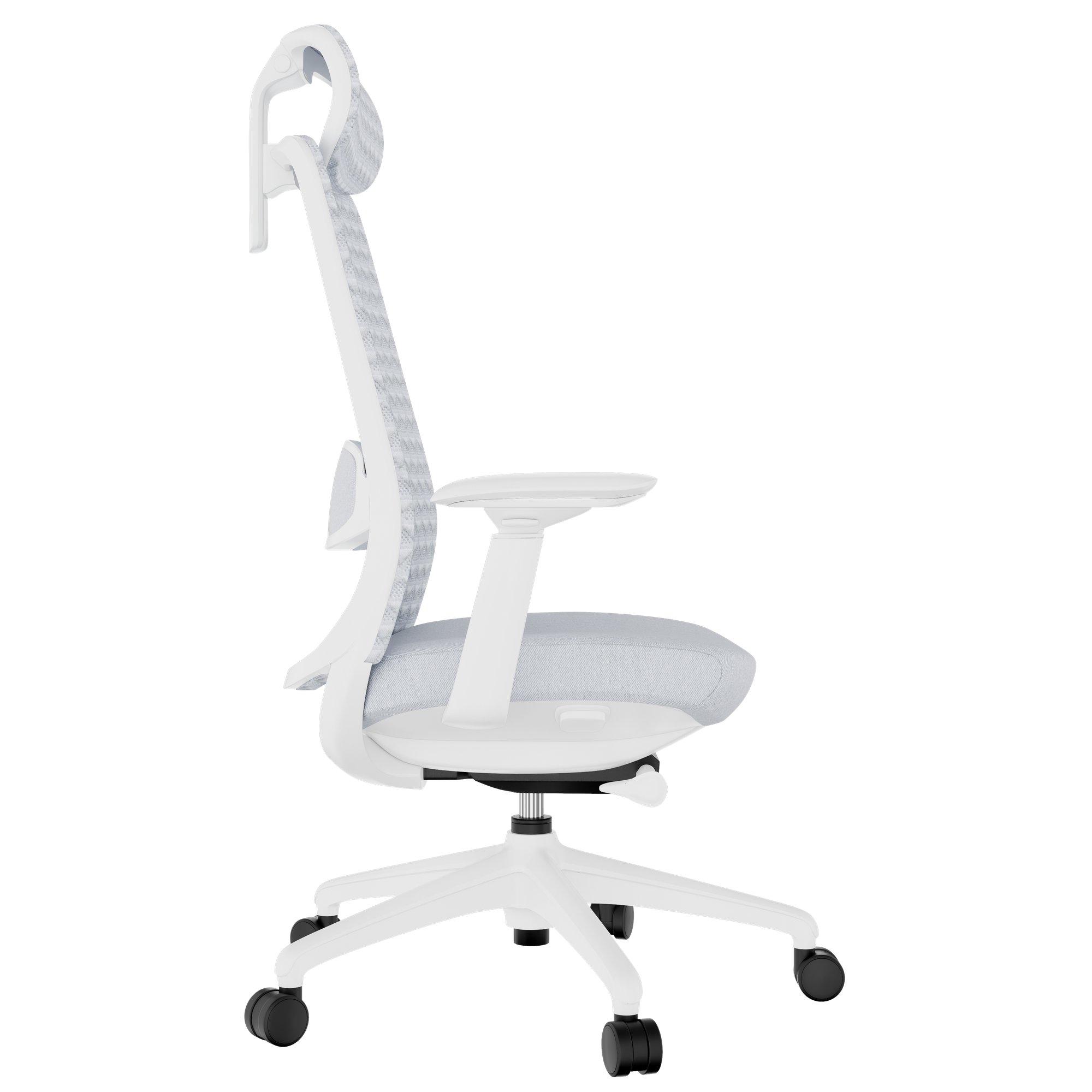 Smart Regola sedia oscillante per ufficio | Meccanica sincrona, braccioli 4D, poggiatesta opzionale, grigio - 4 Main Image