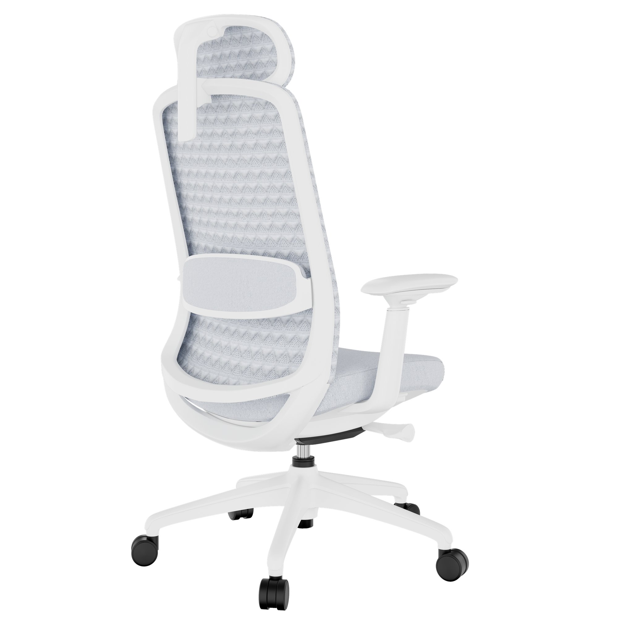 Smart Regola sedia oscillante per ufficio | Meccanica sincrona, braccioli 4D, poggiatesta opzionale, grigio - 5 Main Image