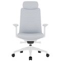 SMART ADJUST Bürodrehstuhl | Synchronmechanik, 4D-Armlehnen, Kopfstütze optional, Grau