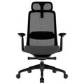 Smart Adjust net office swivel chair | Synchronous mechanics, 4D armrests, headrest optional, black - 3 Thumbnail Image