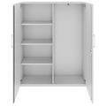 PRO Garderobenschrank | 4 OH, 1200 x 1510 mm, mit Regal, Soft-Close, Grau