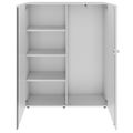 PRO Garderobenschrank | 4 OH, 1200 x 1510 mm, mit Regal, Soft-Close, Grau - 3 Thumbnail Image