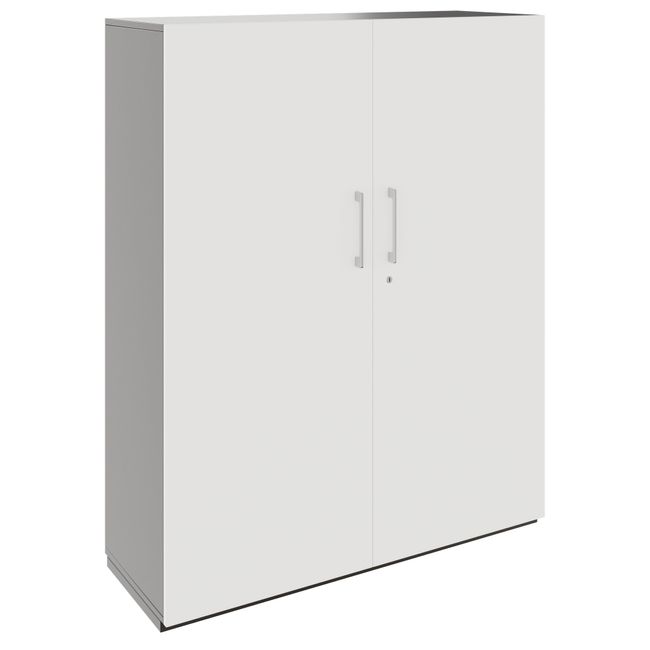 PRO Garderobenschrank | 4 OH, 1200 x 1510 mm, mit Regal, Soft-Close, Graphit / Weiß