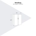 PRO Garderobenschrank | 4 OH, 1200 x 1510 mm, mit Regal, Soft-Close, Schwarz - 14 Thumbnail Image