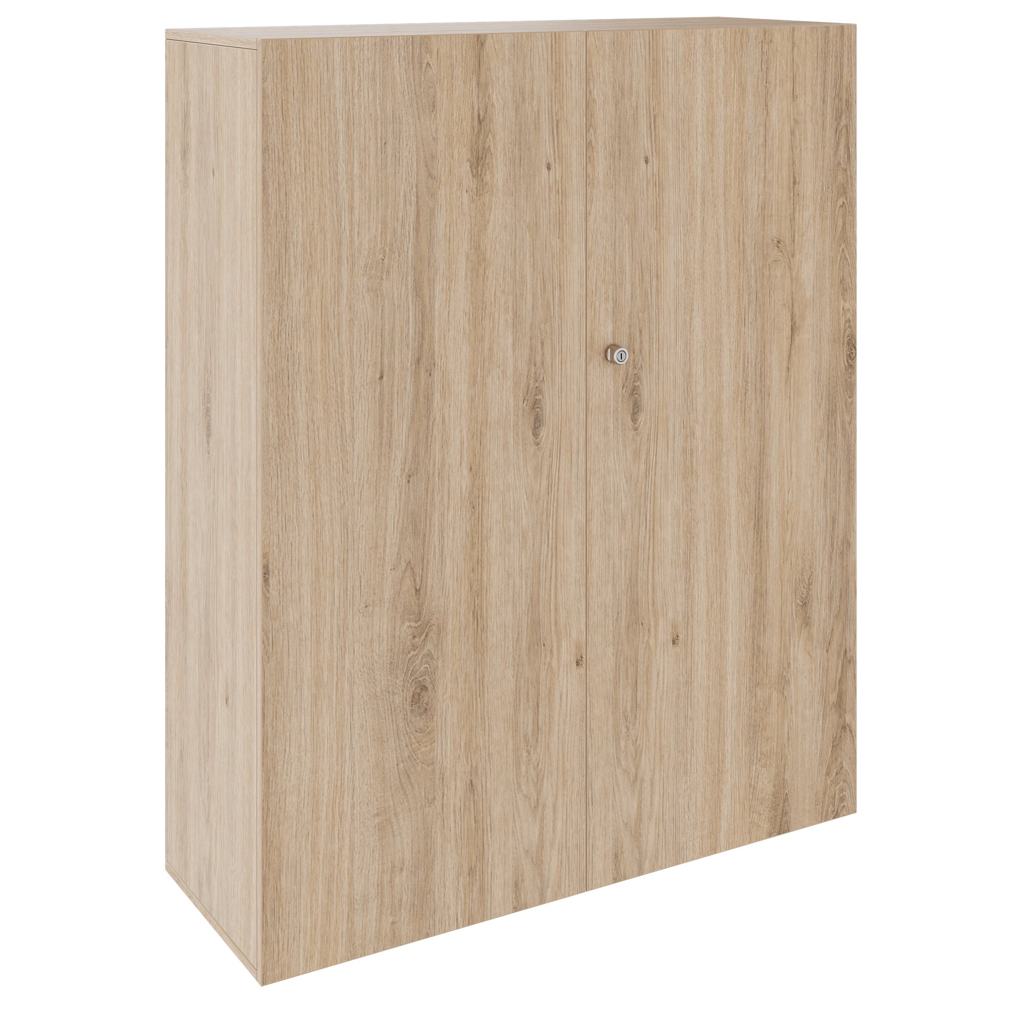 PRO Garderobenschrank | 4 OH, 1200 x 1510 mm, mit Regal, Soft-Close, Natureiche - 1 Main Image