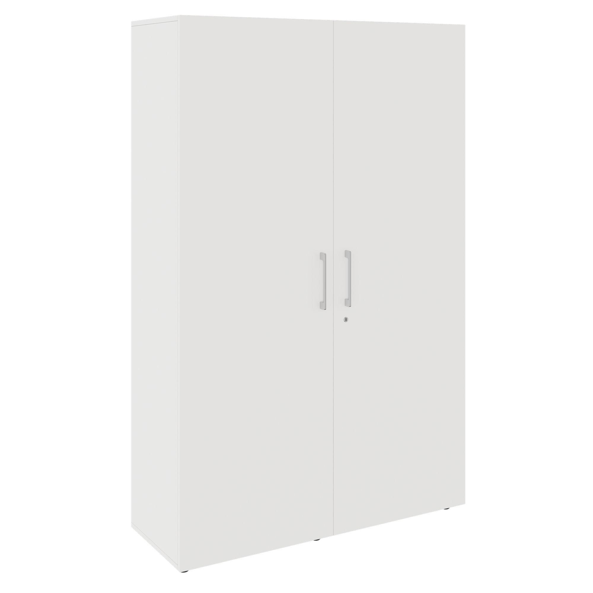 PRO Garderobenschrank | 5 OH, 1200 x 1880 mm, mit Regal, Soft-Close, Weiß - 1 Main Image