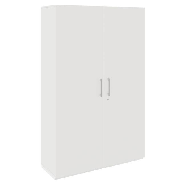 PRO Garderobenschrank | 5 OH, 1200 x 1880 mm, mit Regal, Soft-Close, Weiß