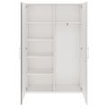 PRO Garderobenschrank | 5 OH, 1200 x 1880 mm, mit Regal, Soft-Close, Weiß