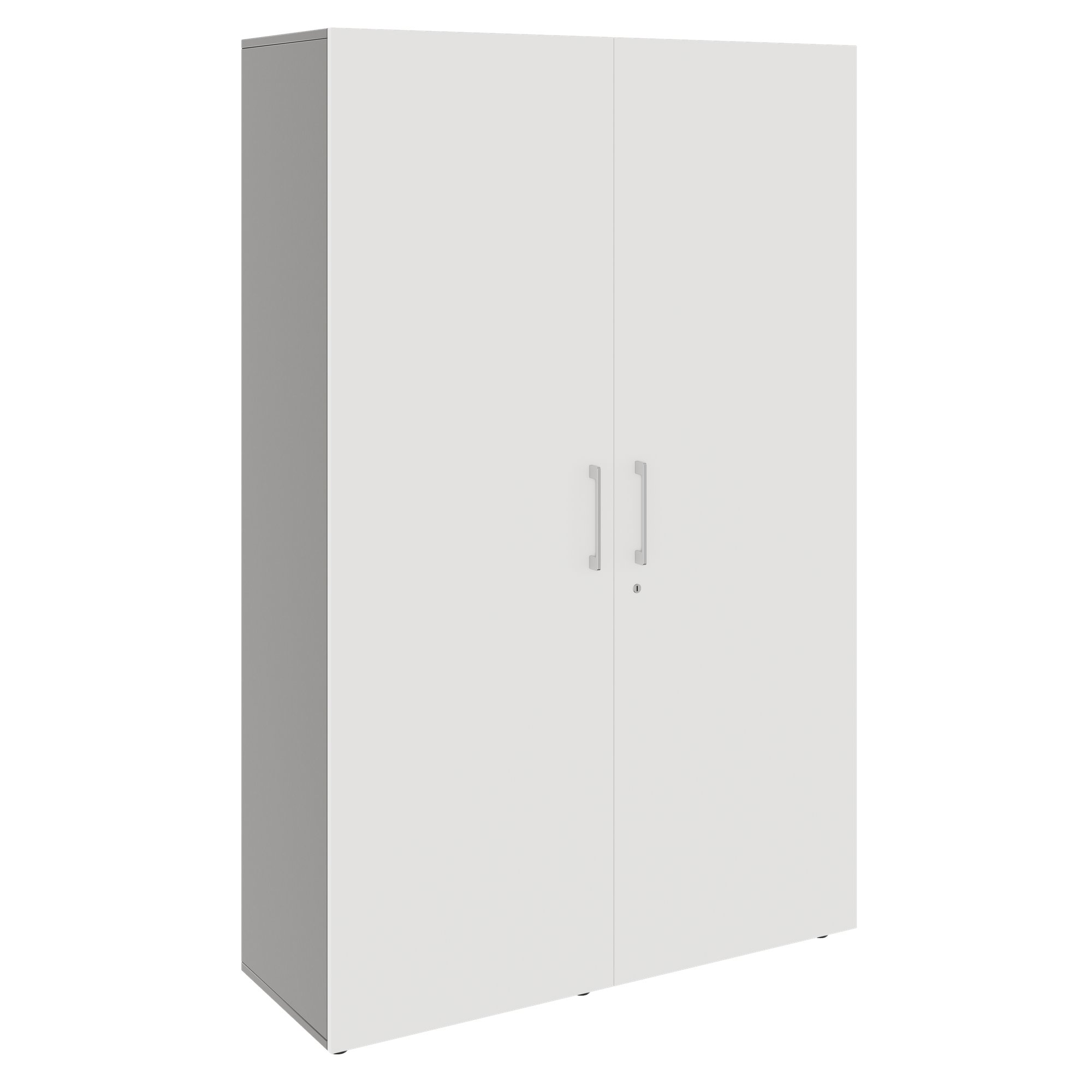 PRO Garderobenschrank | 5 OH, 1200 x 1880 mm, mit Regal, Soft-Close, Graphit / Weiß - 1 Main Image