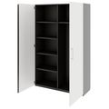 PRO Garderobenschrank | 5 OH, 1200 x 1880 mm, mit Regal, Soft-Close, Graphit / Weiß