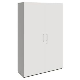 PRO Garderobenschrank | 5 OH, 1200 x 1880 mm, mit Regal, Soft-Close, Graphit / Weiß