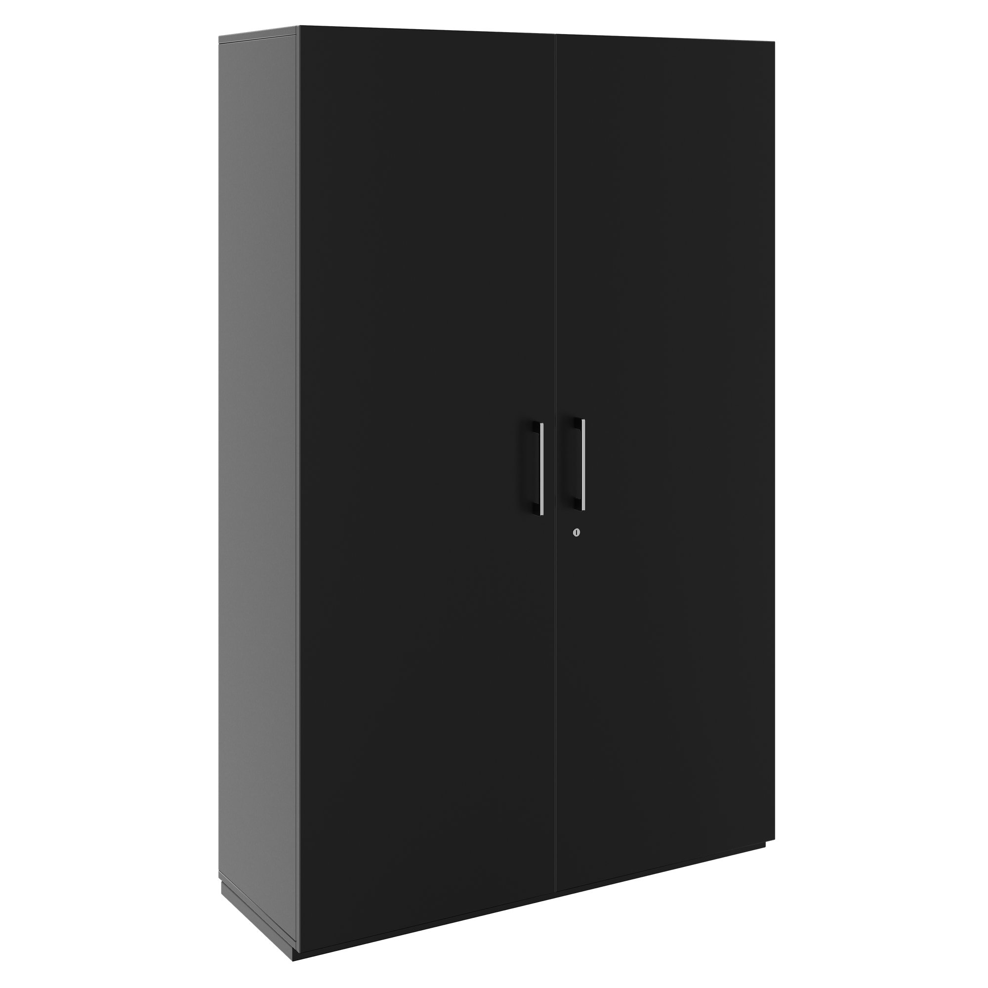 PRO Garderobenschrank | 5 OH, 1200 x 1880 mm, mit Regal, Soft-Close, Schwarz - 1 Main Image