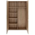 PRO Garderobenschrank | 5 OH, 1200 x 1880 mm, mit Regal, Soft-Close, Natureiche - 3 Thumbnail Image