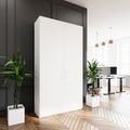 PRO Garderobenschrank | 6 OH, 1200 x 2250 mm, mit Regal, Soft-Close, Weiß - 14 Thumbnail Image