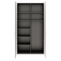 PRO Garderobenschrank | 6 OH, 1200 x 2250 mm, mit Regal, Soft-Close, Graphit / Weiß - 3 Thumbnail Image