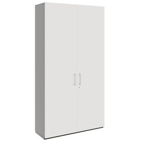 PRO Garderobenschrank | 6 OH, 1200 x 2250 mm, mit Regal, Soft-Close, Graphit / Weiß