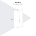 PRO Garderobenschrank | 6 OH, 1200 x 2250 mm, mit Regal, Soft-Close, Schwarz - 17 Thumbnail Image