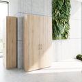 PRO Garderobenschrank | 6 OH, 1200 x 2250 mm, mit Regal, Soft-Close, Natureiche - 15 Thumbnail Image