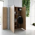 PRO Garderobenschrank | 6 OH, 1200 x 2250 mm, mit Regal, Soft-Close, Natureiche - 16 Thumbnail Image