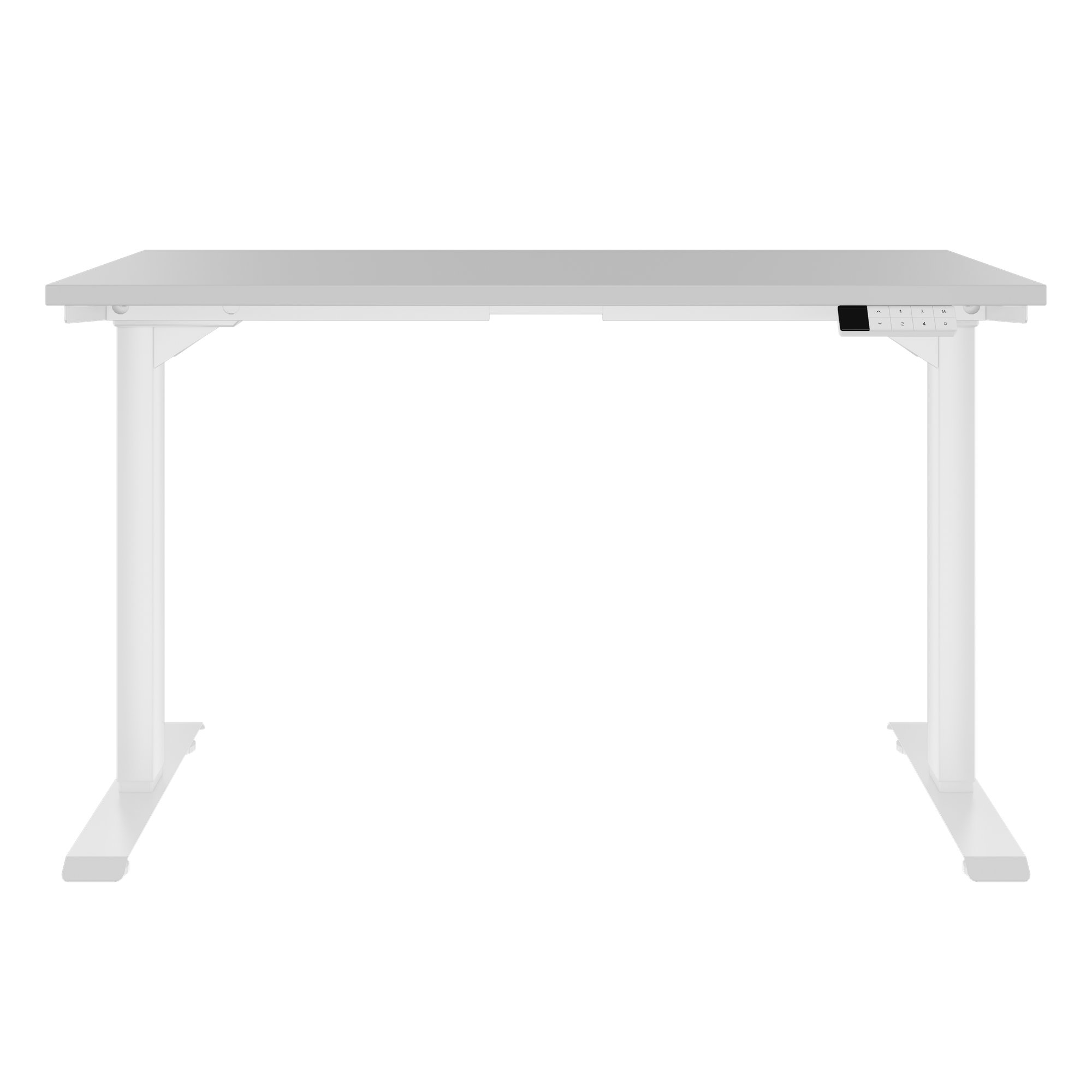 TELDRA Home, 2-Motoren-Schreibtisch | 1200 - 1400 mm, elektrisch höhenverstellbar, Perlgrau - 2 Main Image