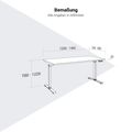 TELDRA Home, Desk a 2 motori | 1200 - 1400 mm, regolabile in altezza elettricamente, grigio perla - 5 Thumbnail Image