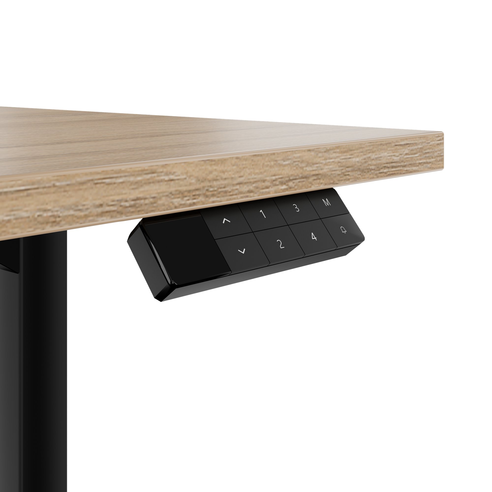 TELDRA Home, 2-motor desk | 1200 - 1600 mm, electrically height adjustable, amber oak - 4 Main Image