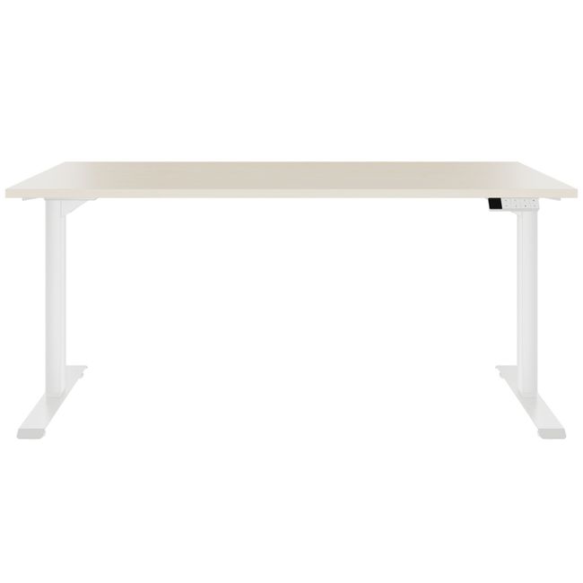 TELDRA Home, 2-Motoren-Schreibtisch | 1600 x 800 mm, elektrisch höhenverstellbar, Ahorn