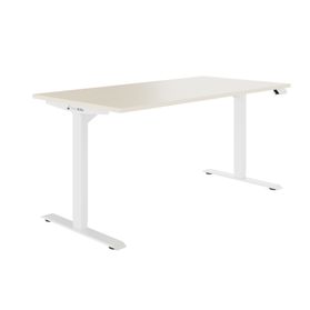 TELDRA Home, 2-Motoren-Schreibtisch | 1600 x 800 mm, elektrisch höhenverstellbar, Ahorn