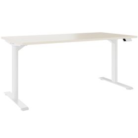 TELDRA Home, 2-Motoren-Schreibtisch | 1600 x 800 mm, elektrisch höhenverstellbar, Ahorn