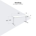 TELDRA Home, Desk a 2 motori | 1600 x 800 mm, regolabile in altezza elettricamente, antracite - 6 Thumbnail Image