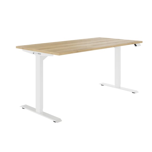TELDRA Home, 2-Motoren-Schreibtisch | 1600 x 800 mm, elektrisch höhenverstellbar,            Wildeiche